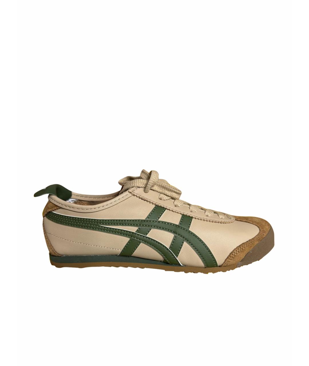 ONITSUKA TIGER Бежевые кожаные кроссовки, фото 1