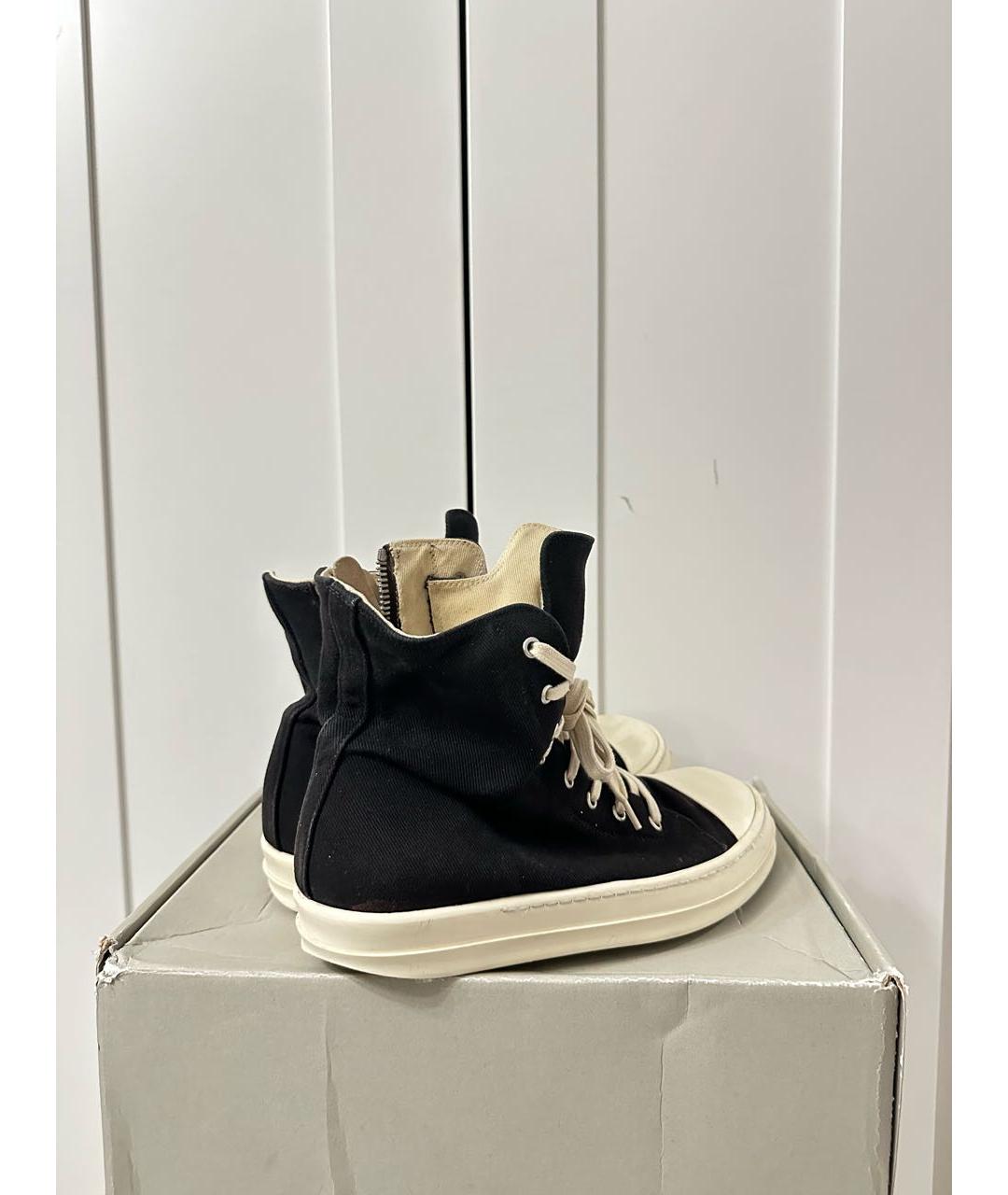 RICK OWENS DRKSHDW Черные высокие кроссовки / кеды, фото 5