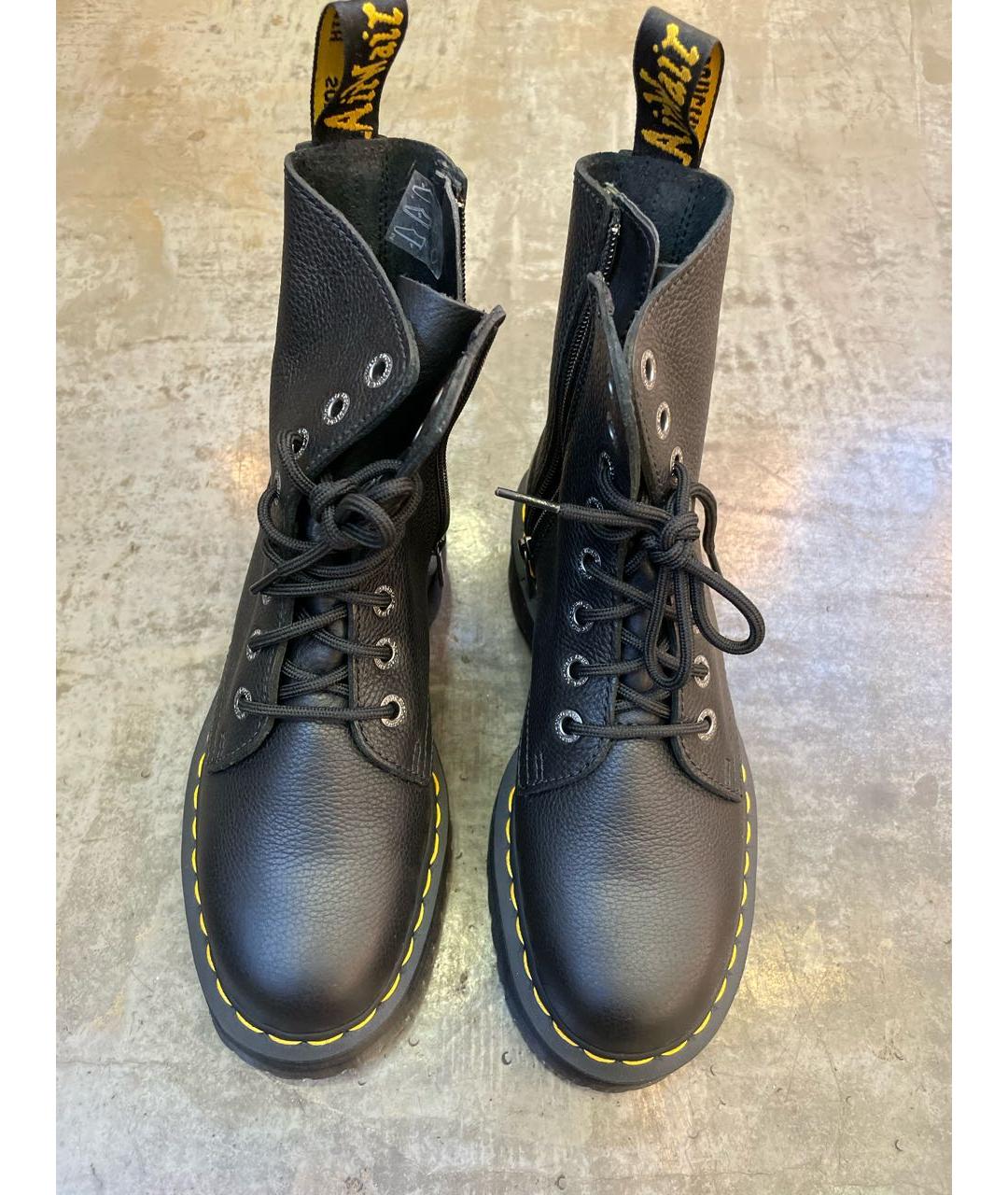 DR. MARTENS Черные кожаные ботинки, фото 2