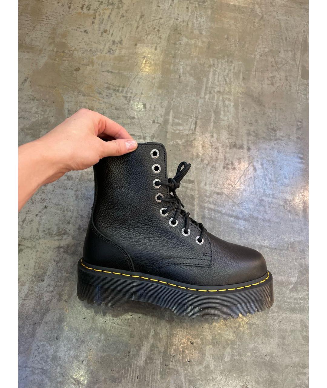 DR. MARTENS Черные кожаные ботинки, фото 7