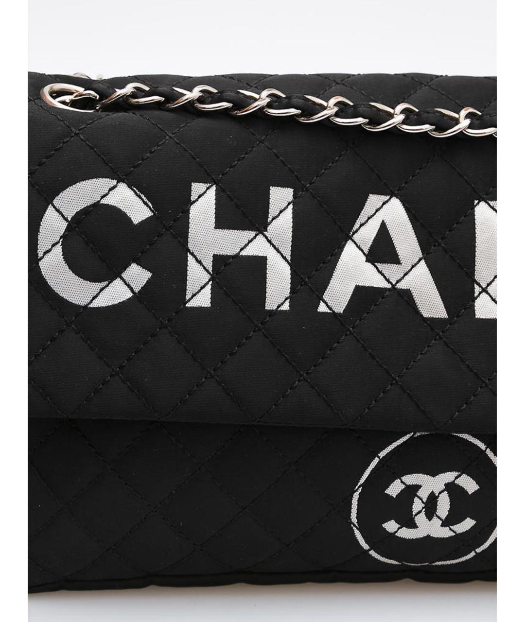 CHANEL Черная тканевая сумка через плечо, фото 3