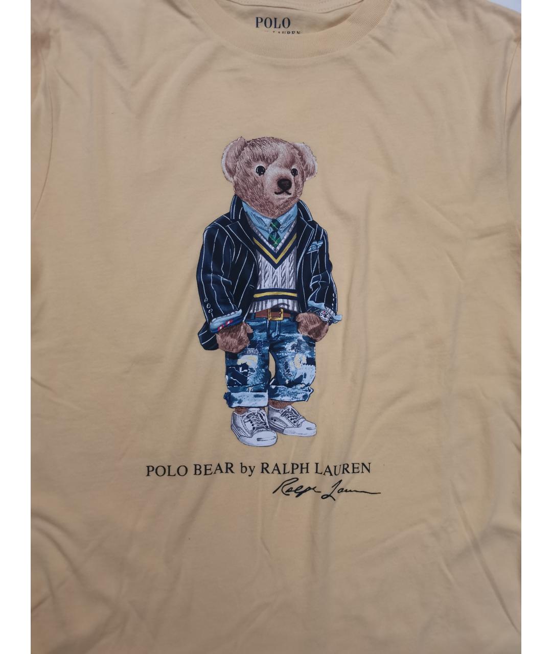 POLO RALPH LAUREN Желтый хлопковый детская футболка / топ, фото 4