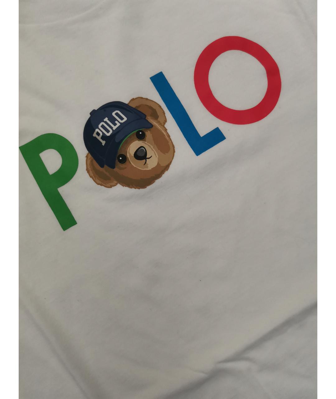 POLO RALPH LAUREN Белый хлопковый детская футболка / топ, фото 4