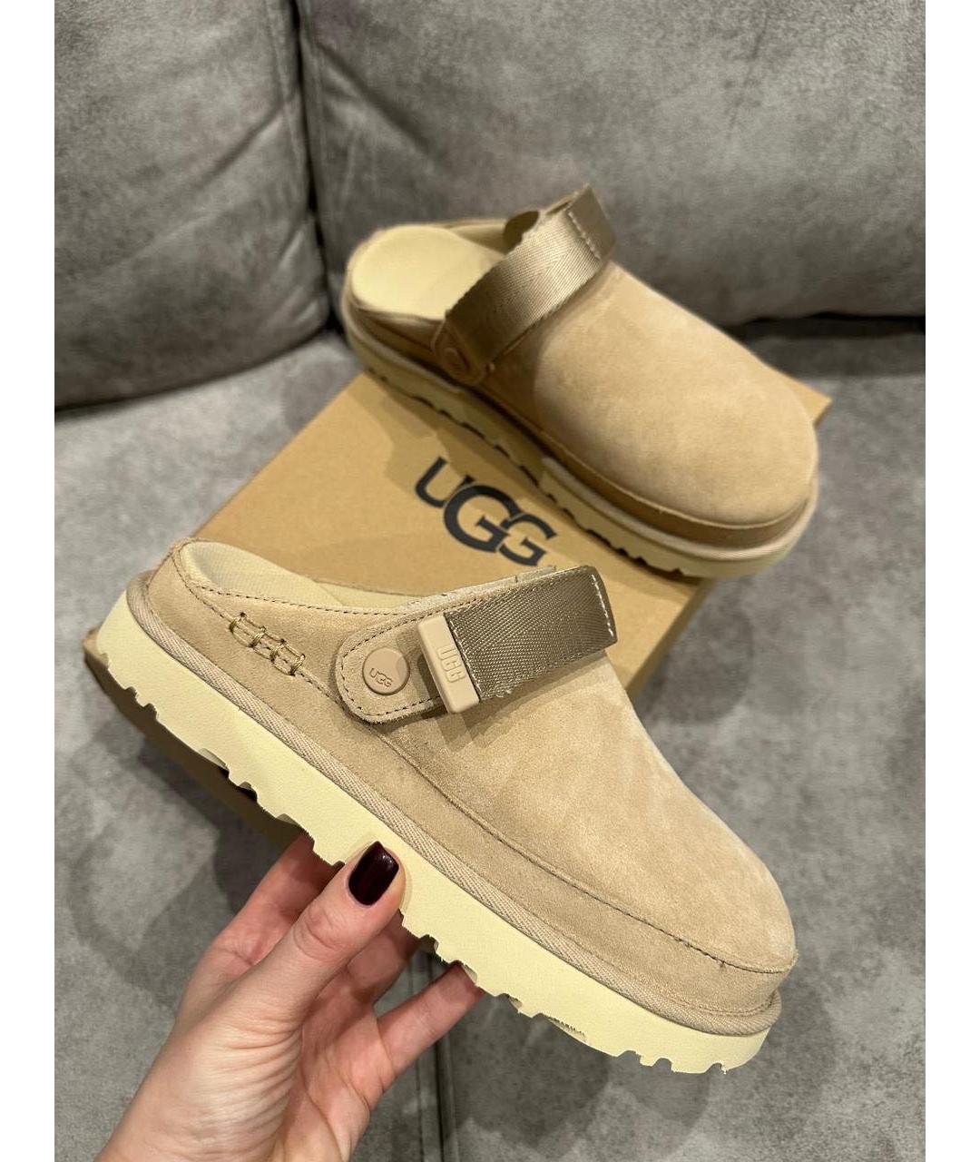 UGG AUSTRALIA Бежевые мюли, фото 8