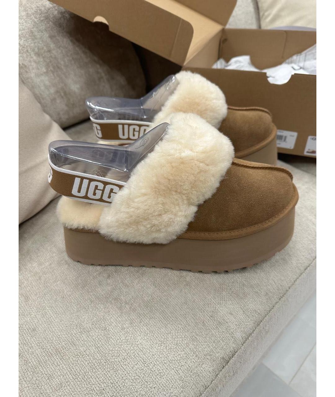 UGG AUSTRALIA Бежевые мюли, фото 2