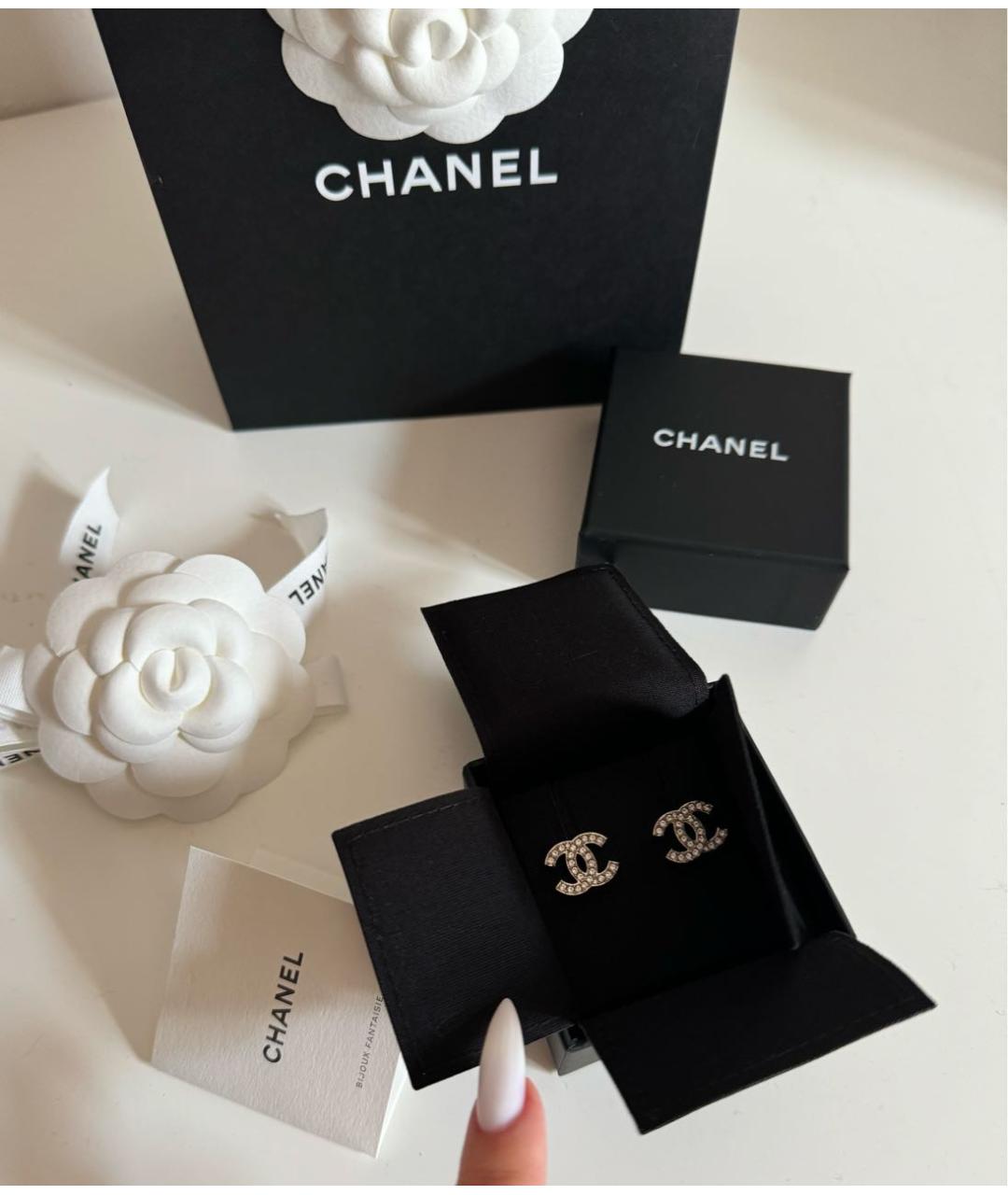 CHANEL Золотые серьги, фото 3