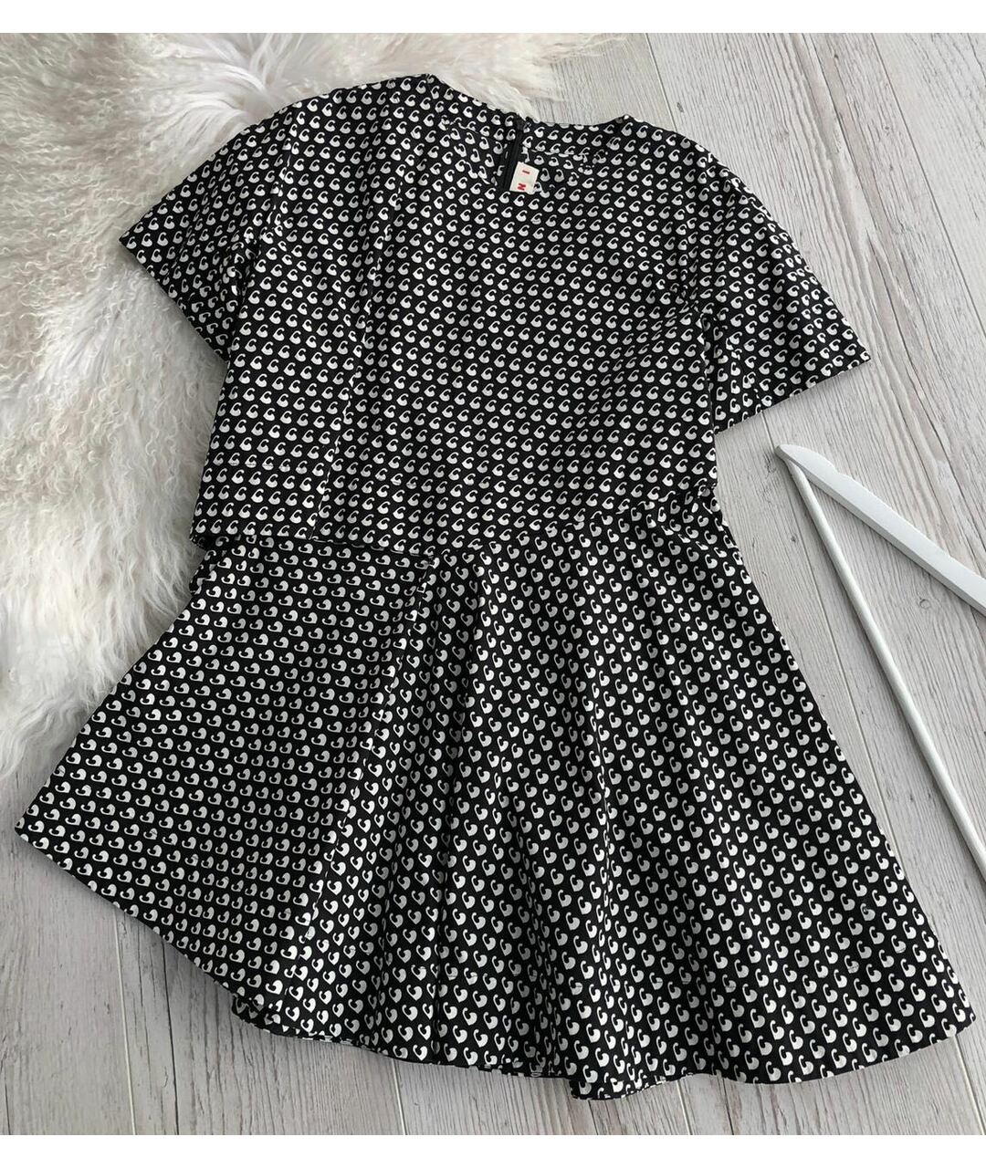 MARNI Черное хлопковое повседневное платье, фото 5