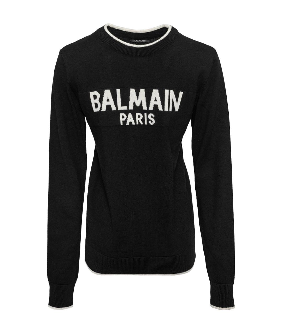 BALMAIN Черный шерстяной джемпер / свитер, фото 2