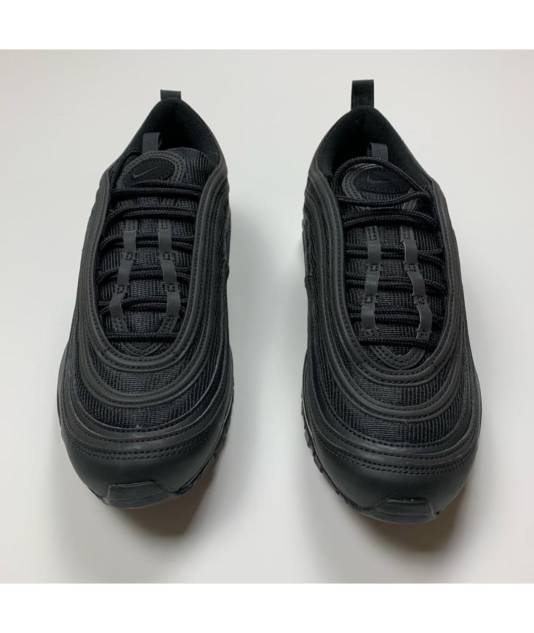 NIKE Черные низкие кроссовки / кеды из искусственной кожи, фото 2