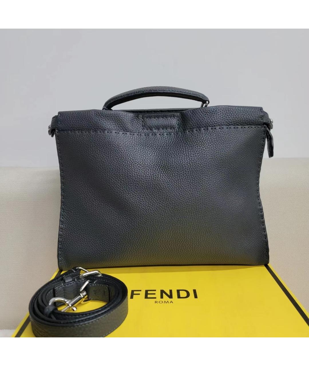 FENDI Черная сумка тоут, фото 2