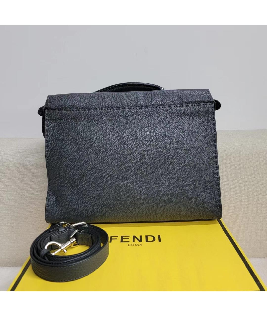 FENDI Черная сумка тоут, фото 3