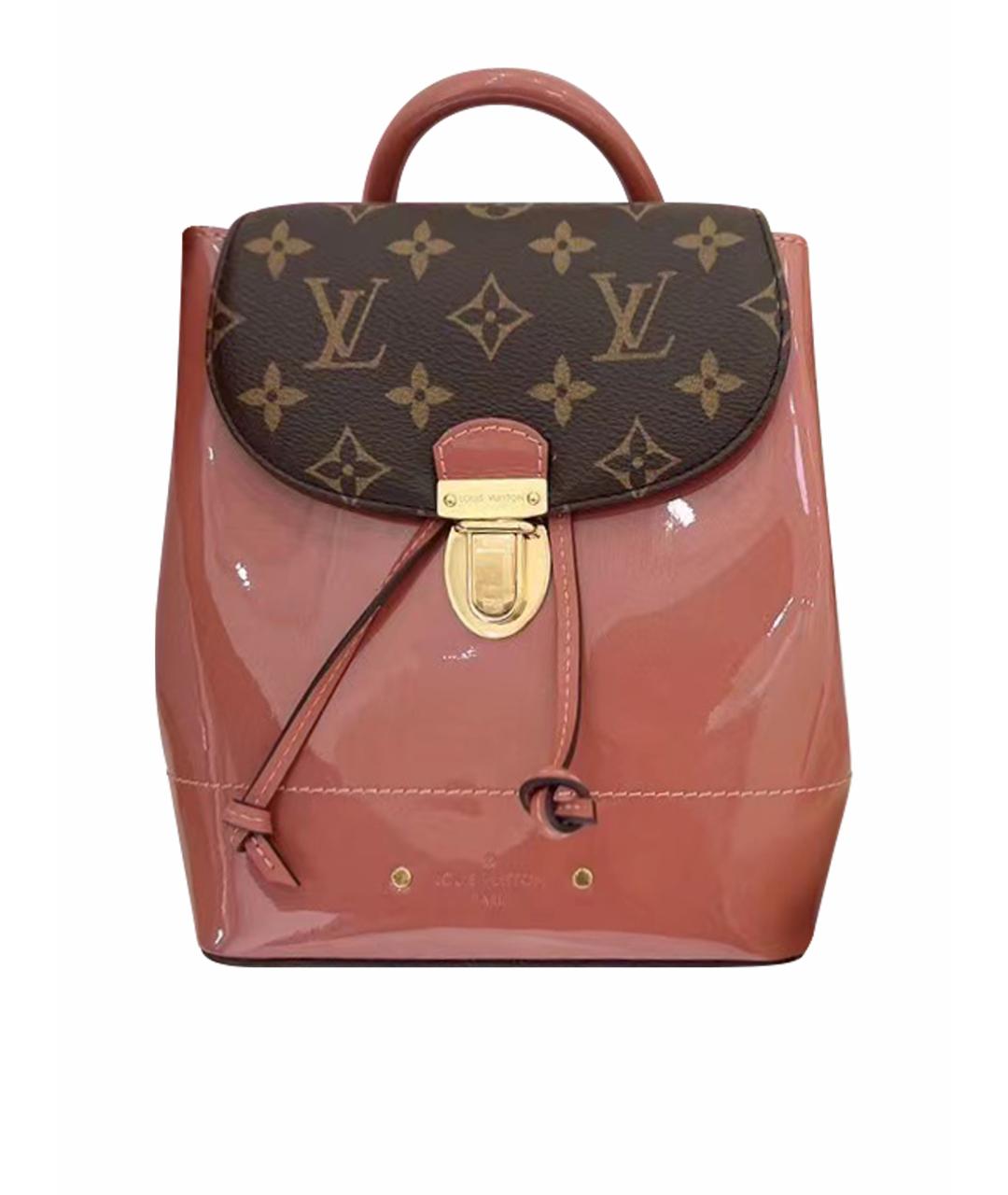 LOUIS VUITTON Розовый рюкзак из лакированной кожи, фото 1