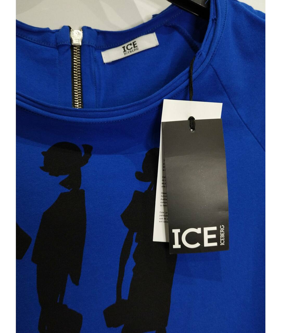 ICEBERG Синяя хлопко-эластановая футболка, фото 3