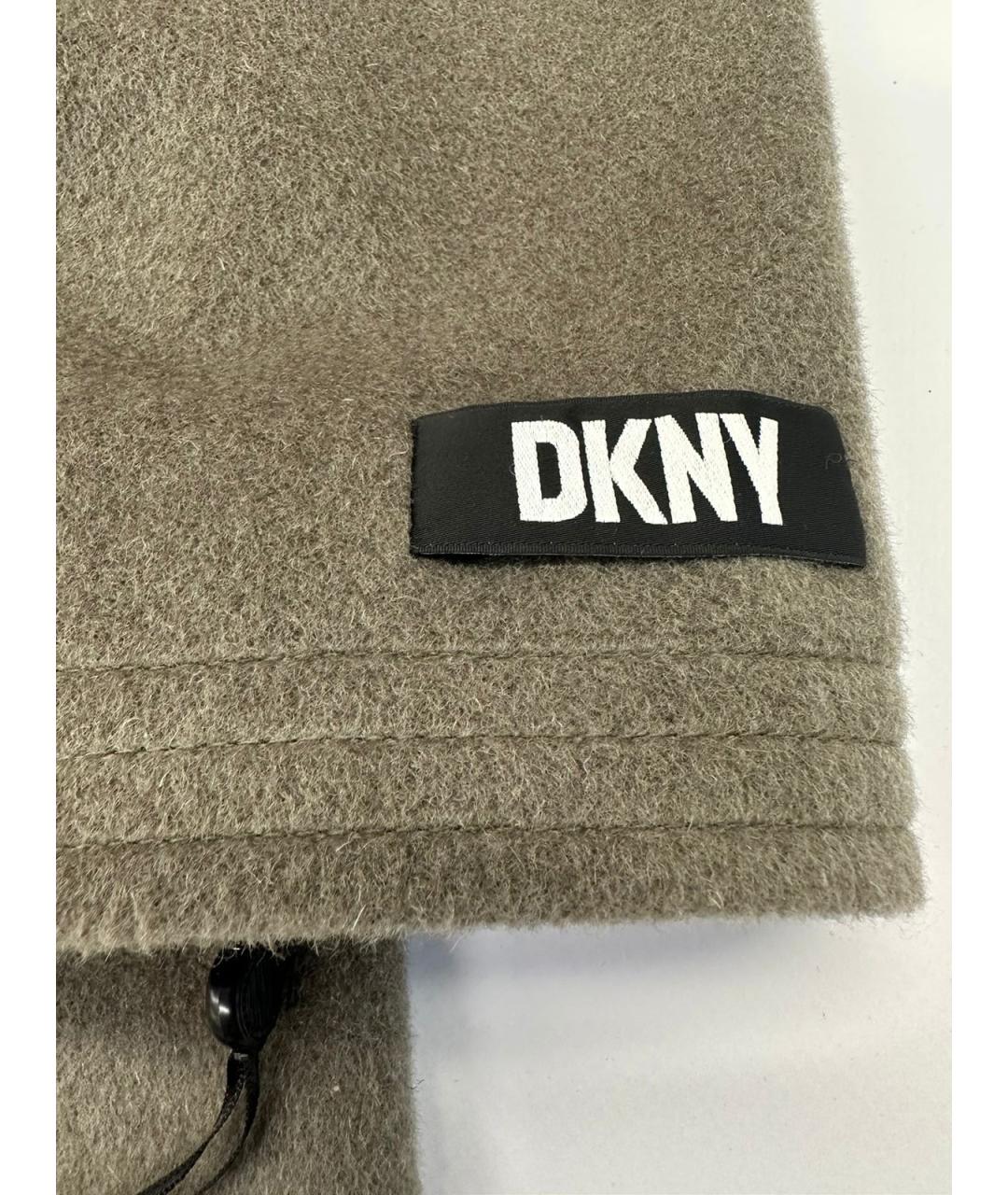 DKNY Хаки шерстяное пальто, фото 4