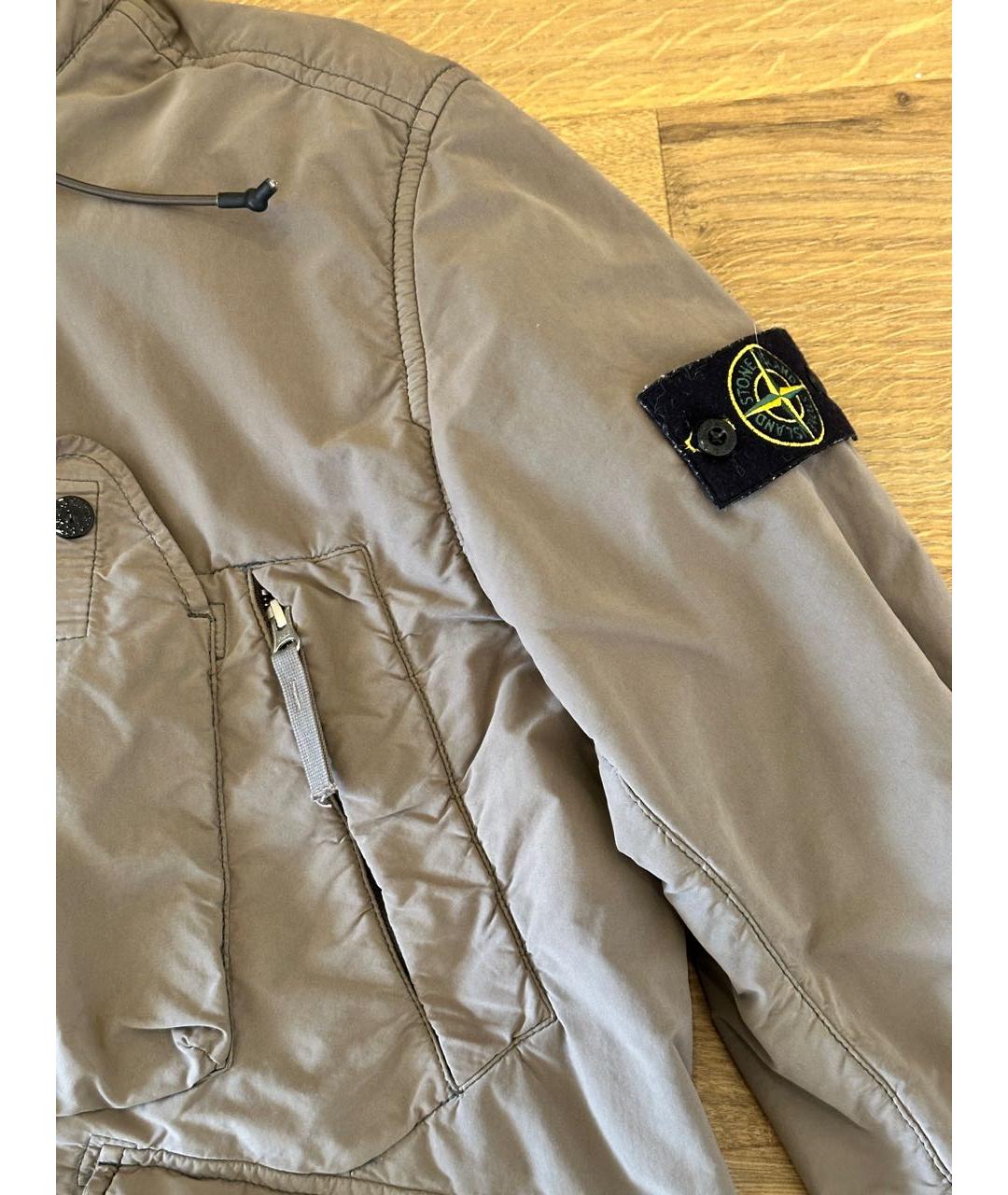 STONE ISLAND Бежевая полиамидовая куртка, фото 7