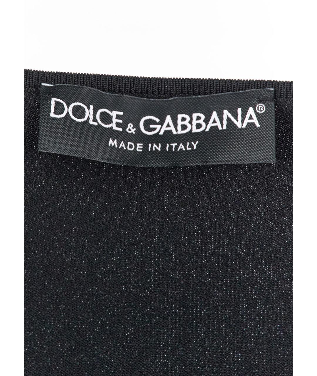 DOLCE&GABBANA Черный вискозный джемпер / свитер, фото 3