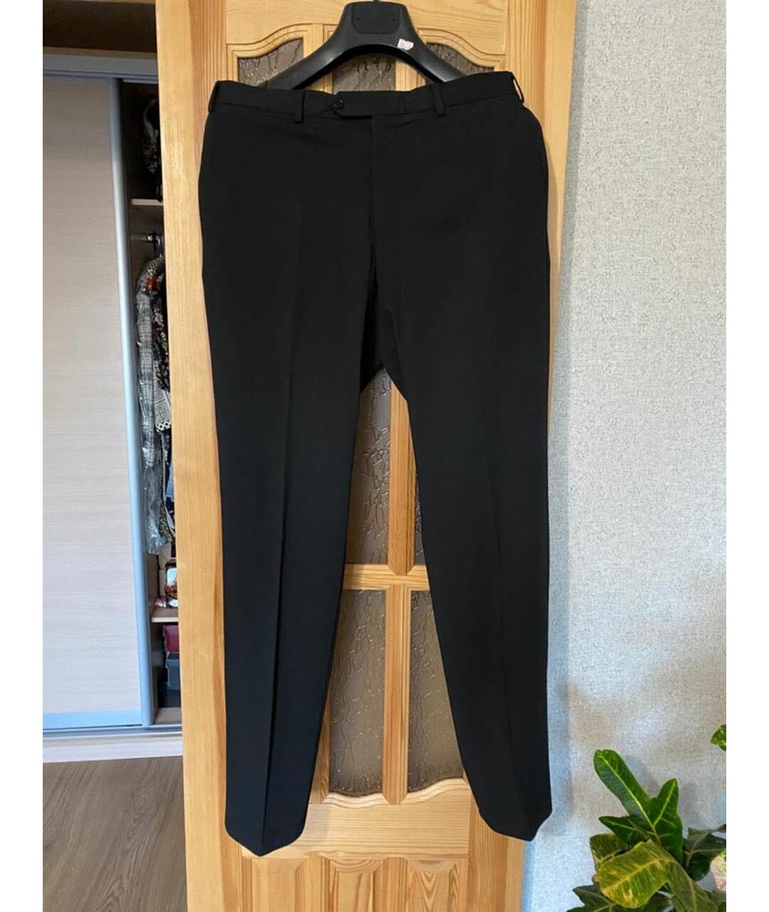 ARMANI COLLEZIONI Черные хлопко-эластановые классические брюки, фото 5