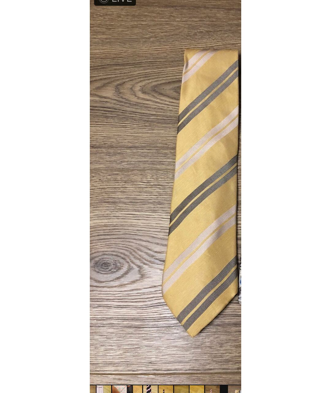 ERMENEGILDO ZEGNA Золотой шелковый галстук, фото 4