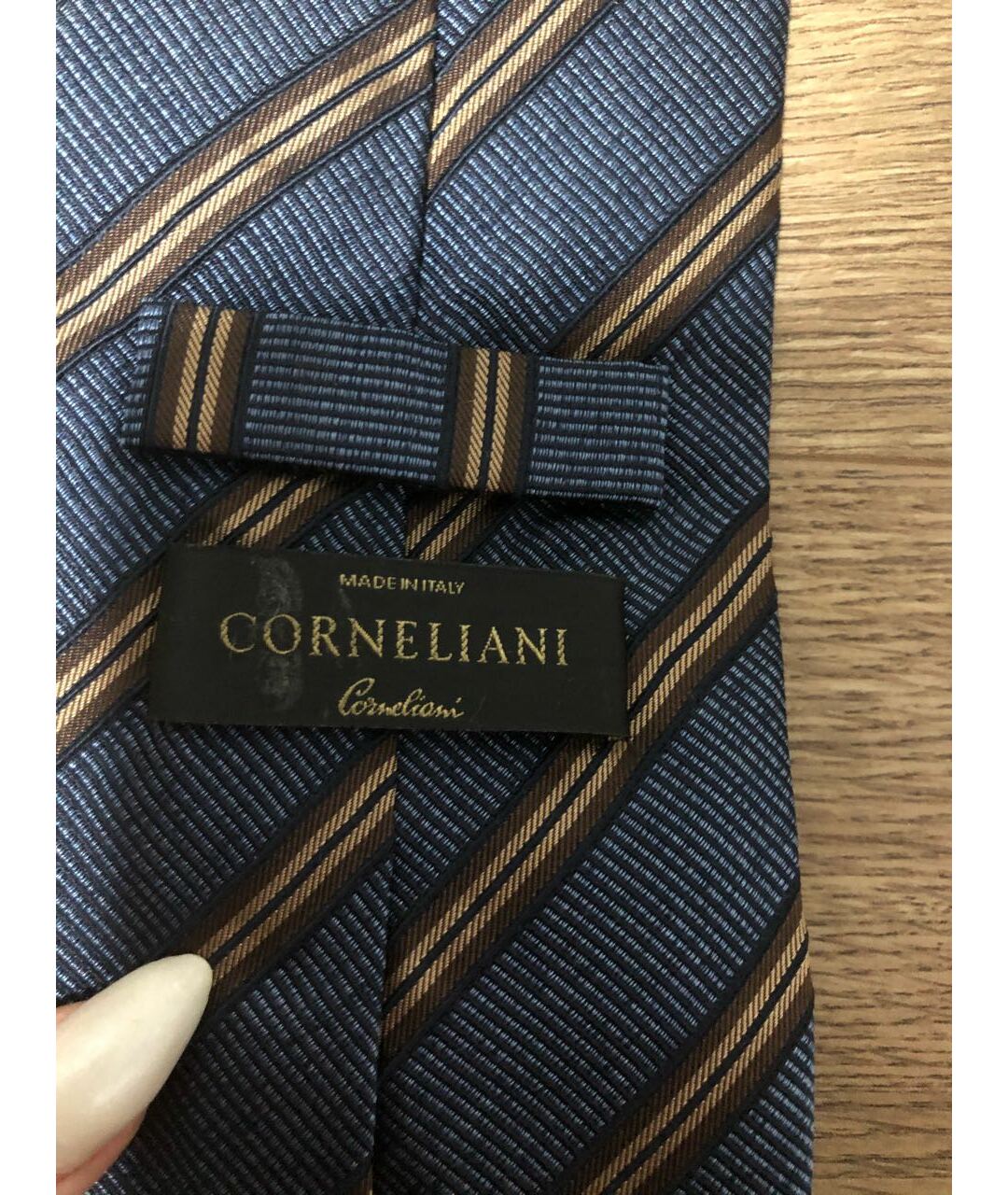 CORNELIANI Синий шелковый галстук, фото 3