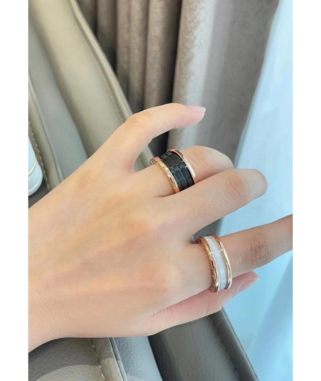 BVLGARI Черное кольцо из розового золота, фото 5