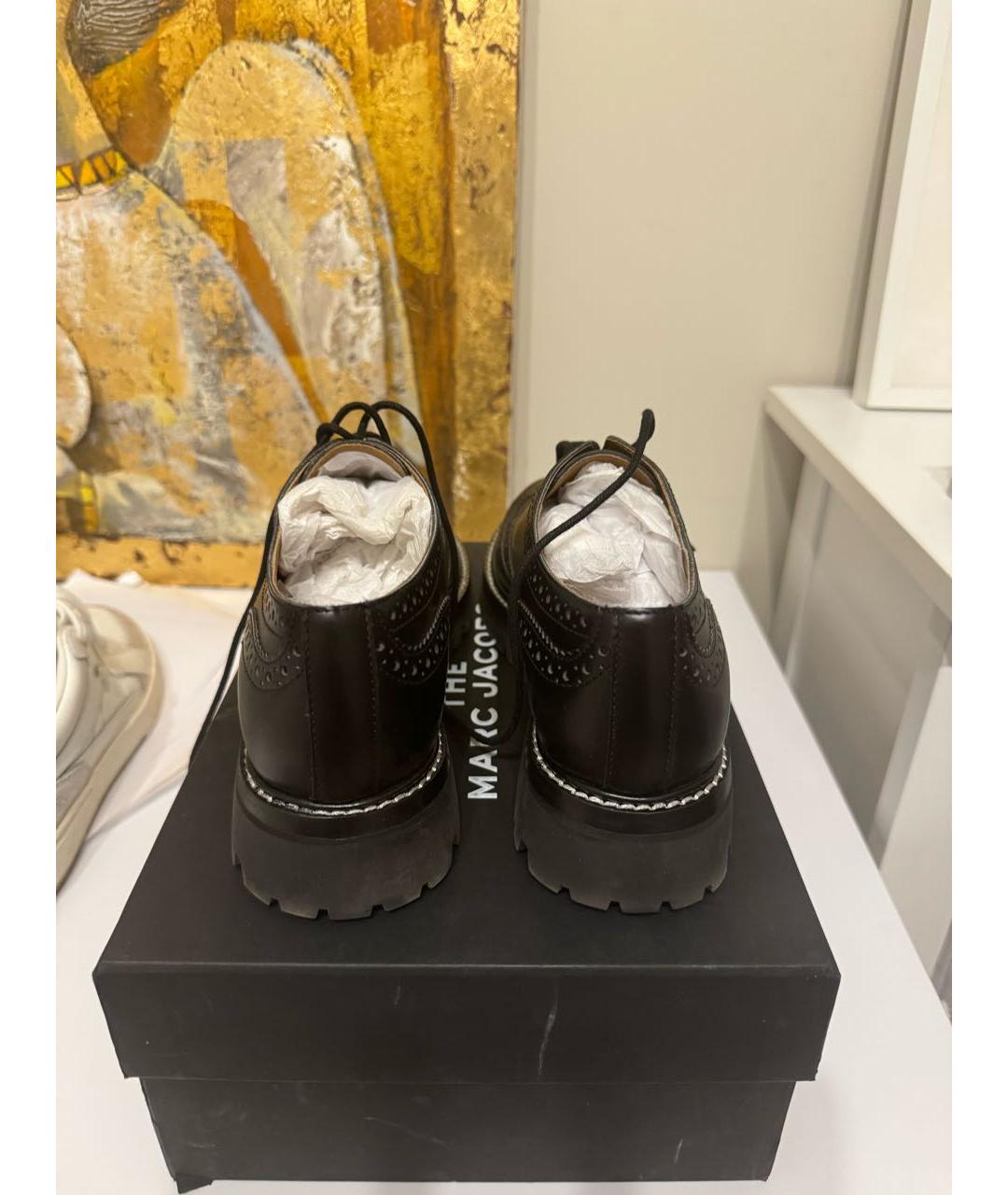 MARC JACOBS Черные кожаные ботинки, фото 4