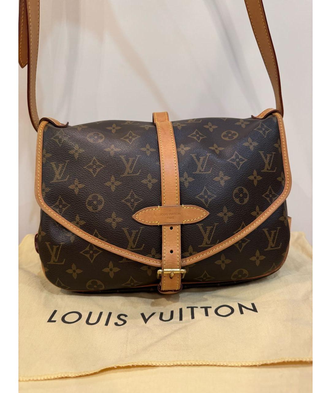 LOUIS VUITTON Коричневая сумка через плечо, фото 9