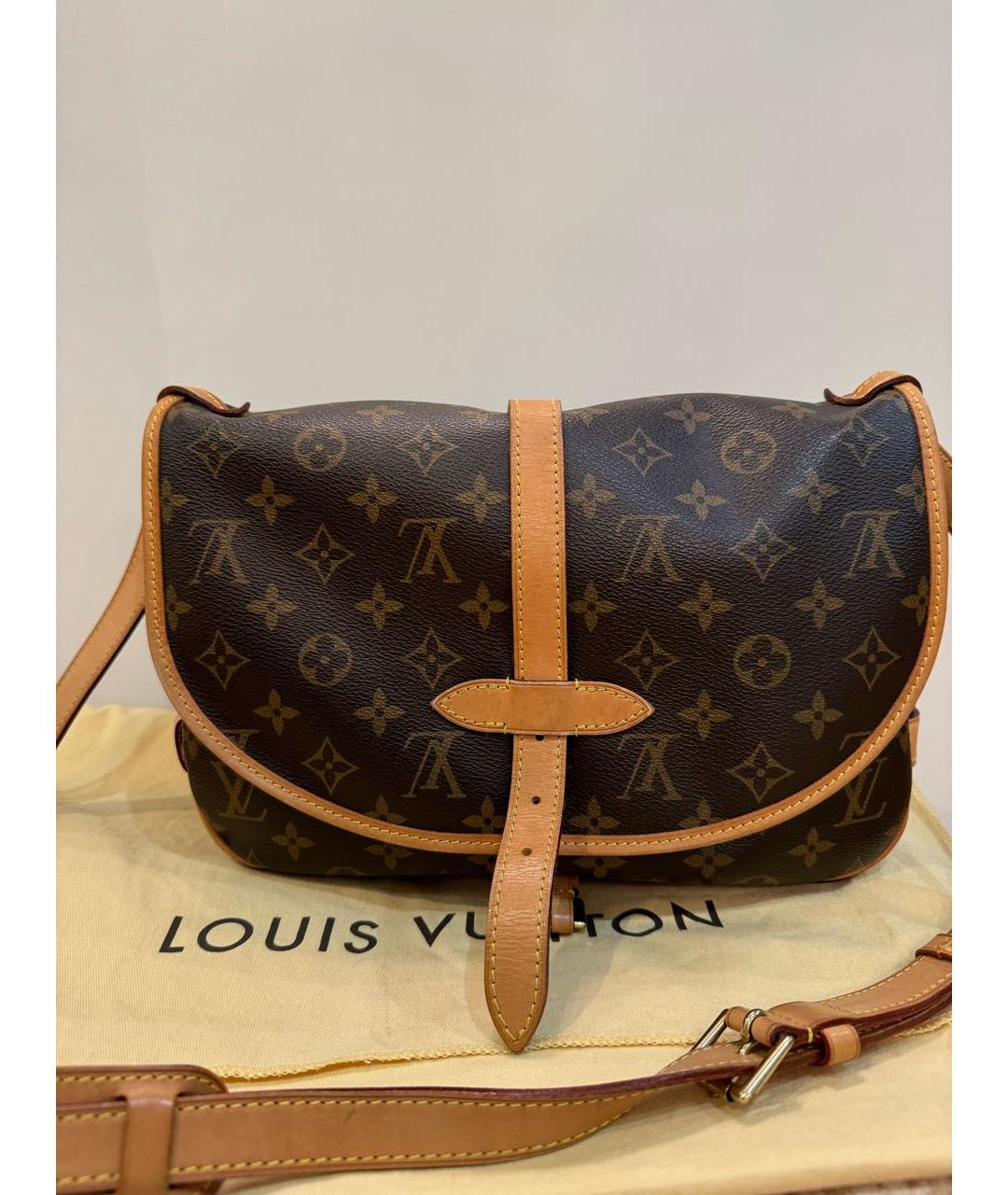 LOUIS VUITTON Коричневая сумка через плечо, фото 3