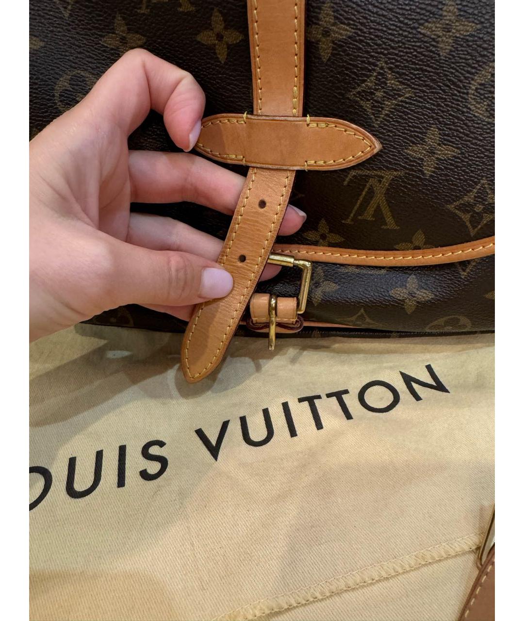 LOUIS VUITTON Коричневая сумка через плечо, фото 6