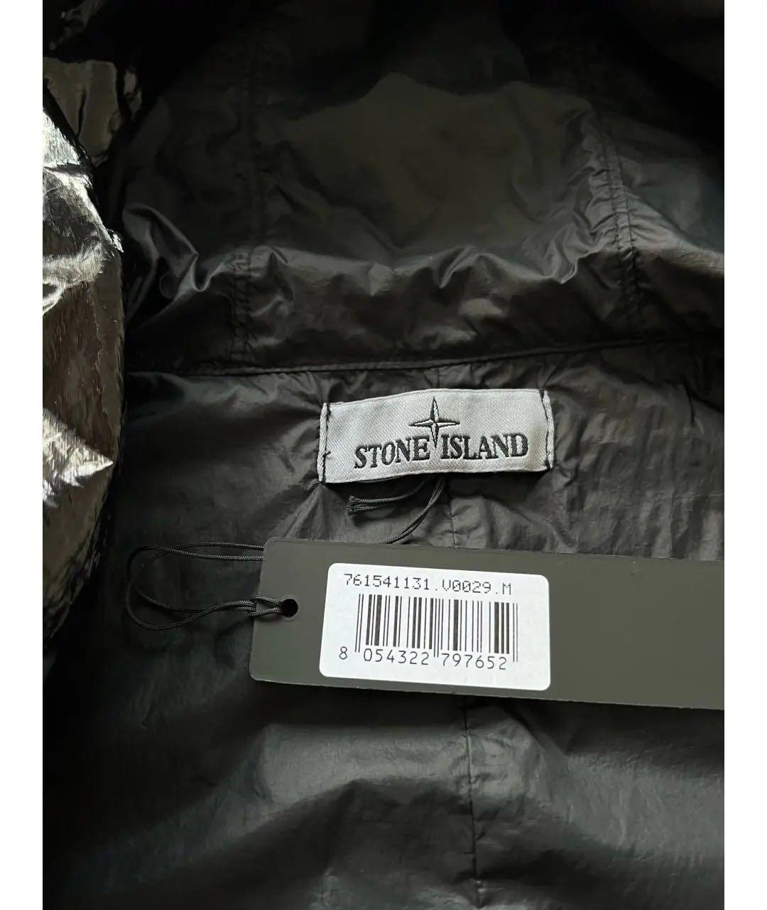 STONE ISLAND Черная полиэстеровая куртка, фото 3