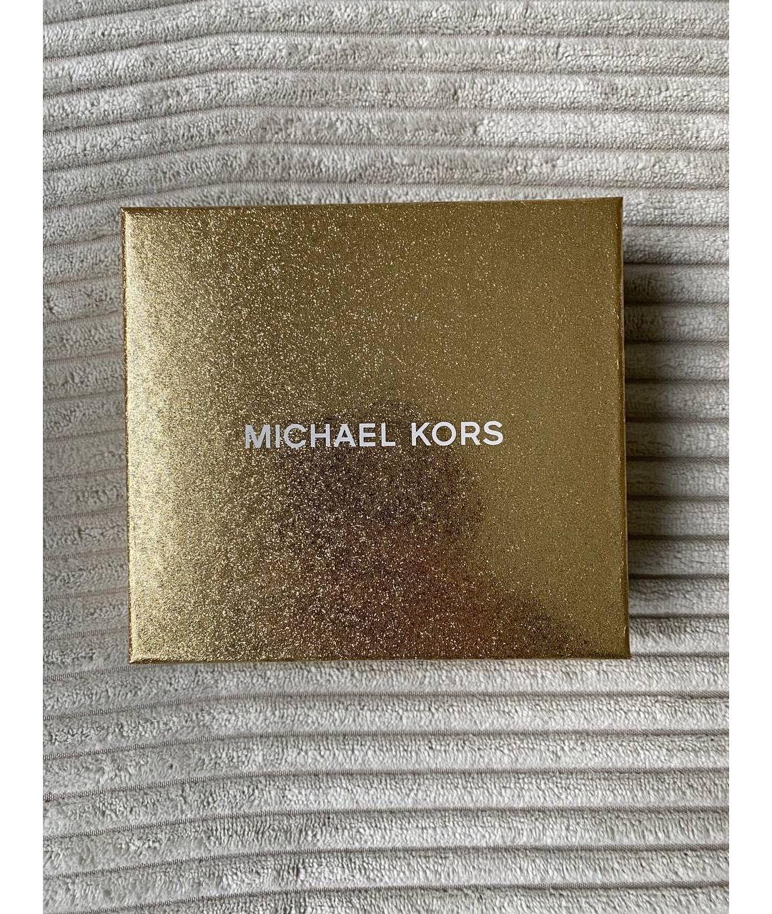 MICHAEL KORS Бежевый кожаный кошелек, фото 8