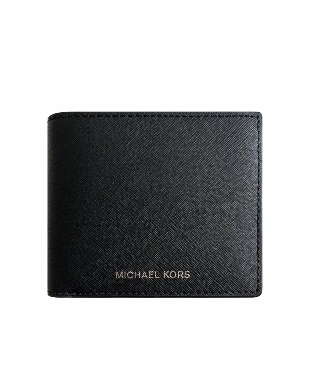 MICHAEL KORS Черный кожаный кошелек, фото 1