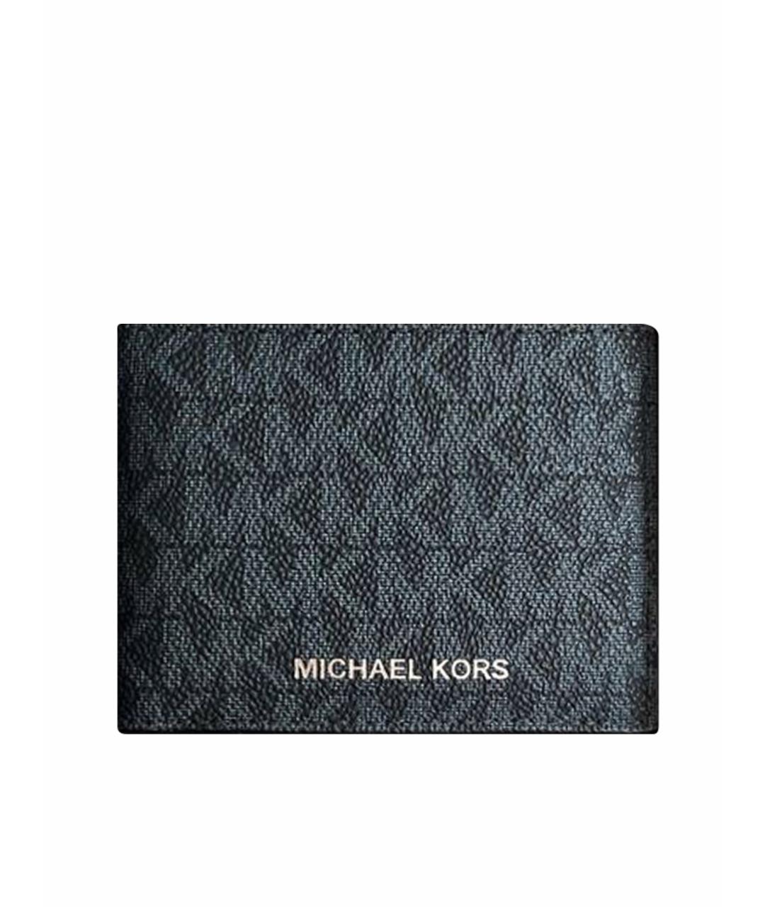 MICHAEL KORS Темно-синий кожаный кошелек, фото 1