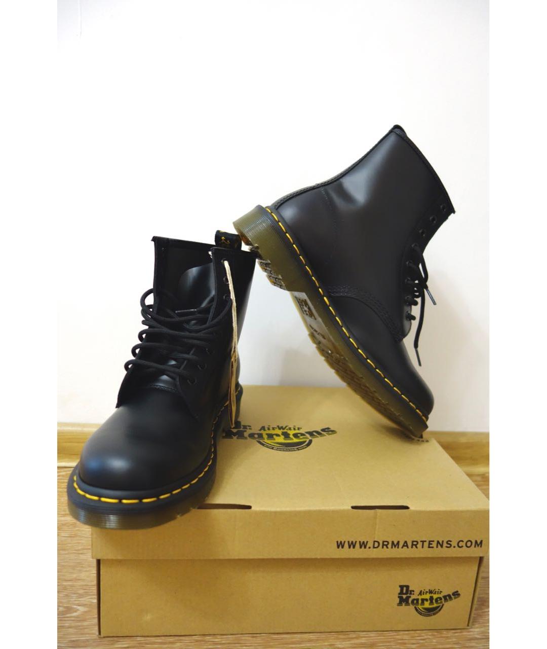 DR. MARTENS Черные кожаные высокие ботинки, фото 7