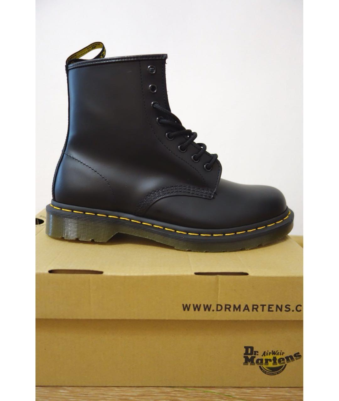 DR. MARTENS Черные кожаные высокие ботинки, фото 9