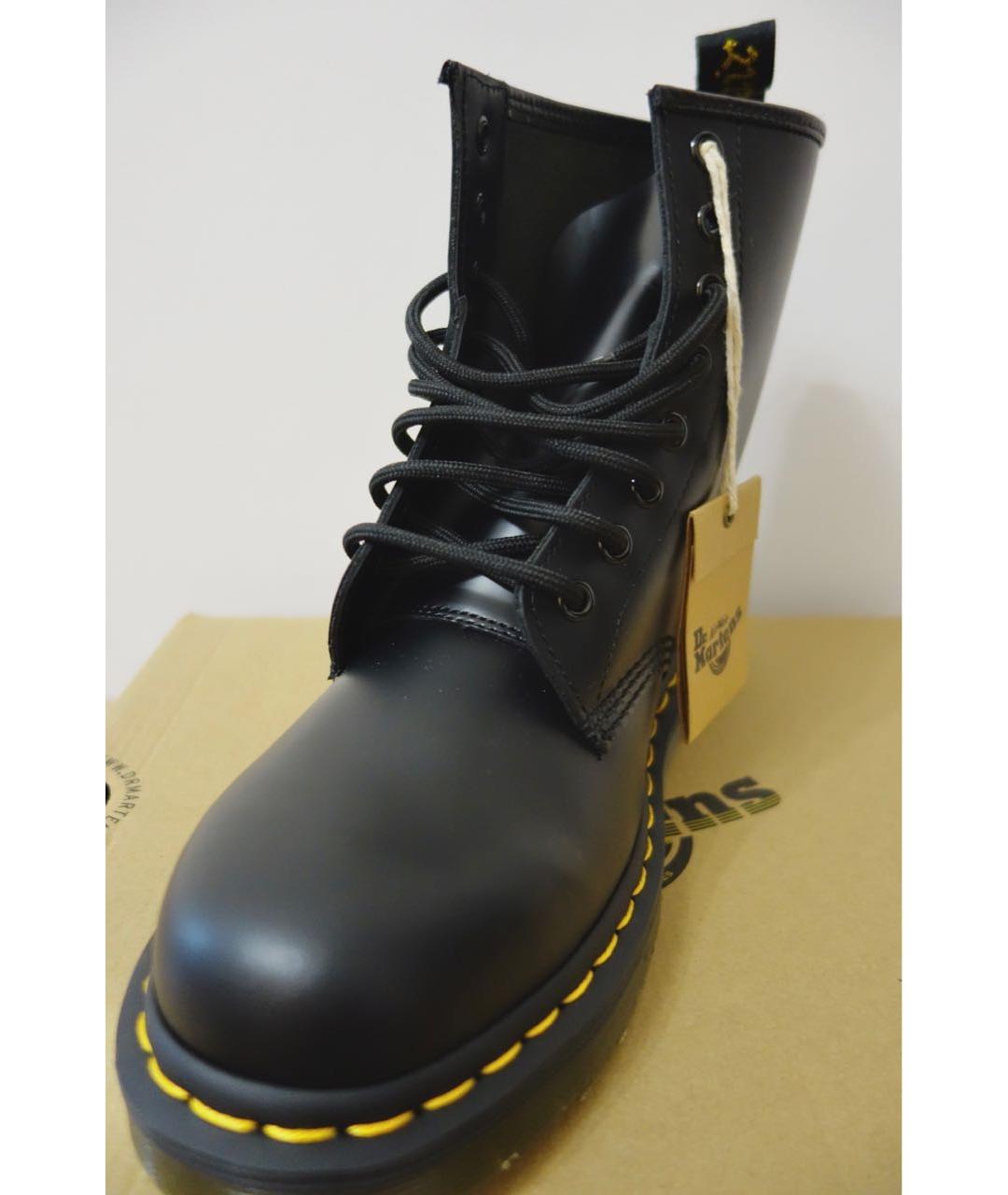 DR. MARTENS Черные кожаные высокие ботинки, фото 6