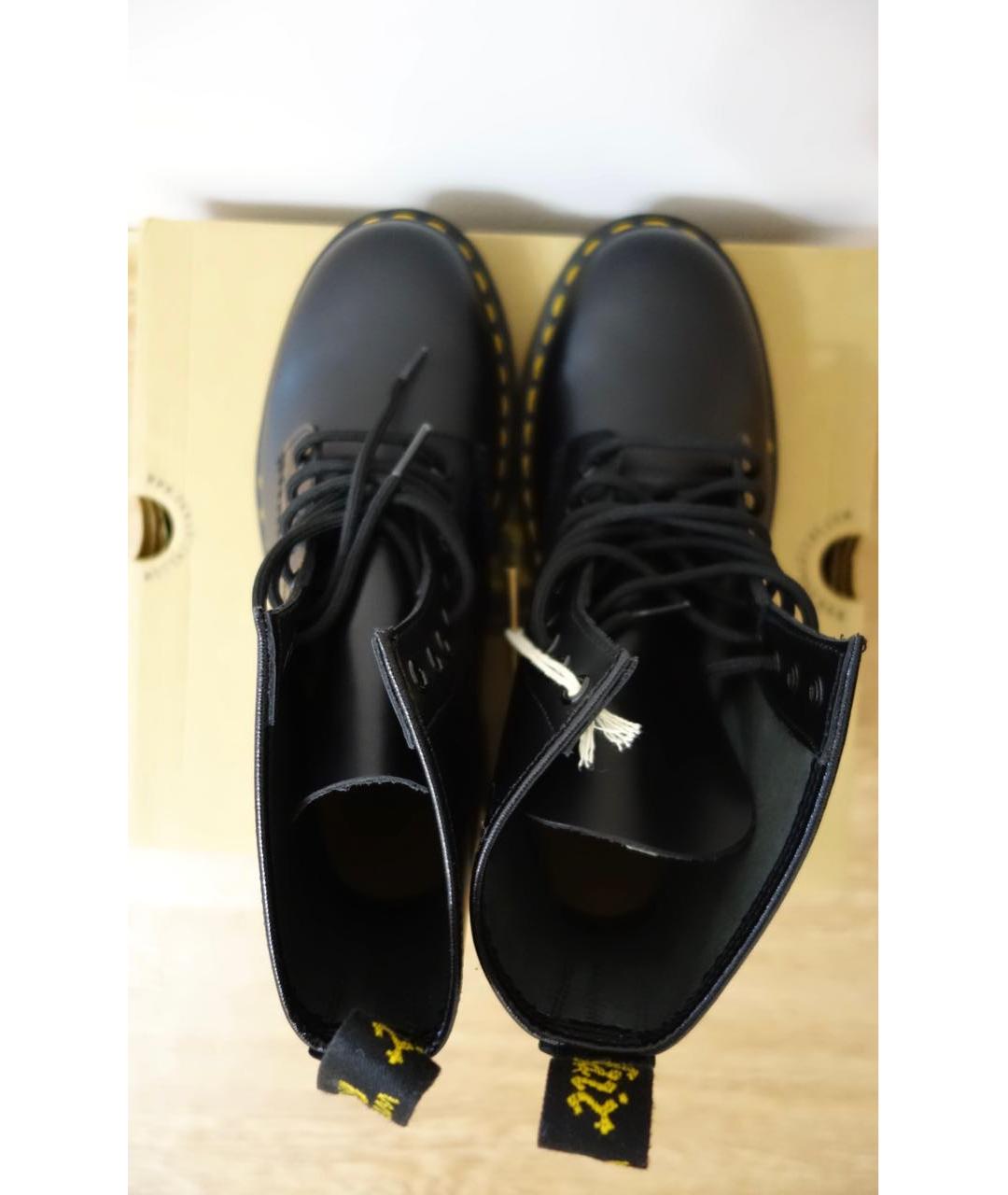 DR. MARTENS Черные кожаные высокие ботинки, фото 3