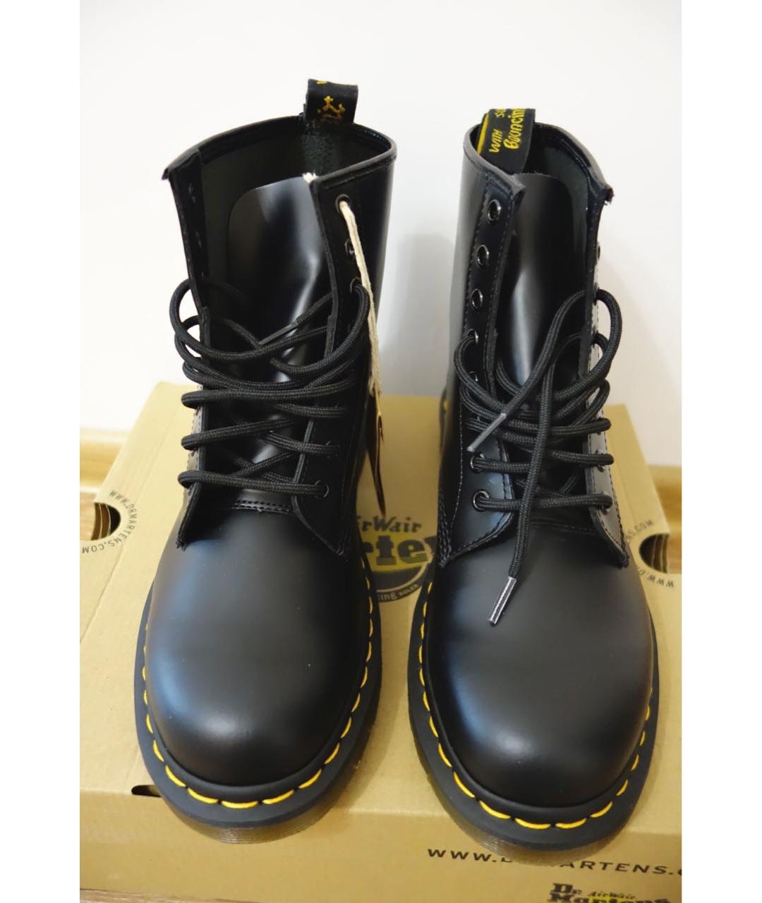 DR. MARTENS Черные кожаные высокие ботинки, фото 2