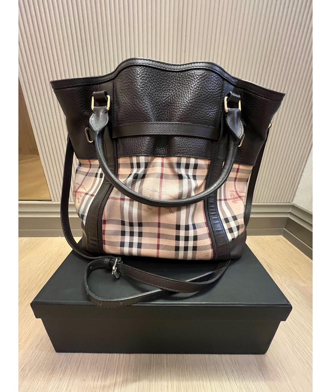 BURBERRY Коричневая сумка тоут, фото 3