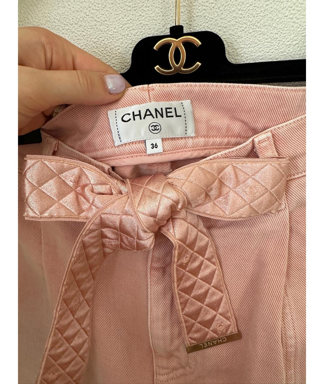 CHANEL Розовые хлопковые шорты, фото 4