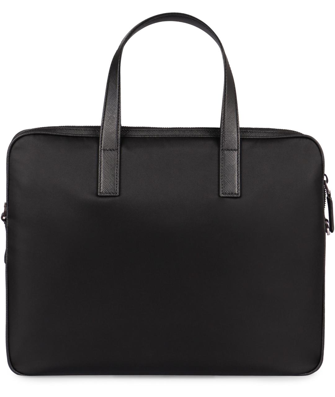 PRADA Черный тканевый портфель, фото 4