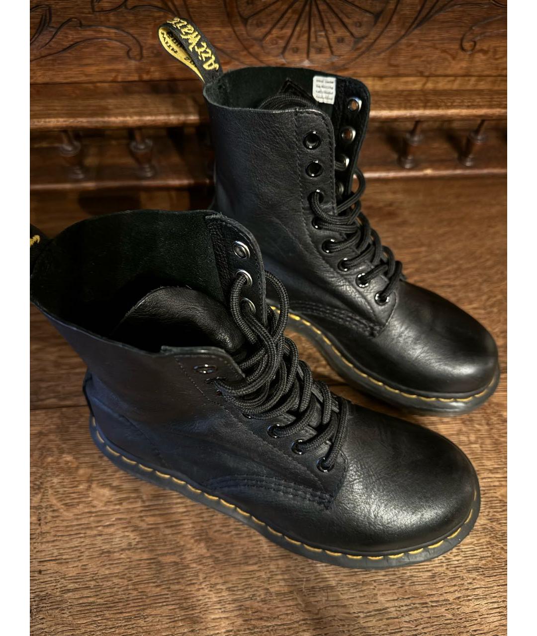 DR. MARTENS Черные кожаные ботинки, фото 3