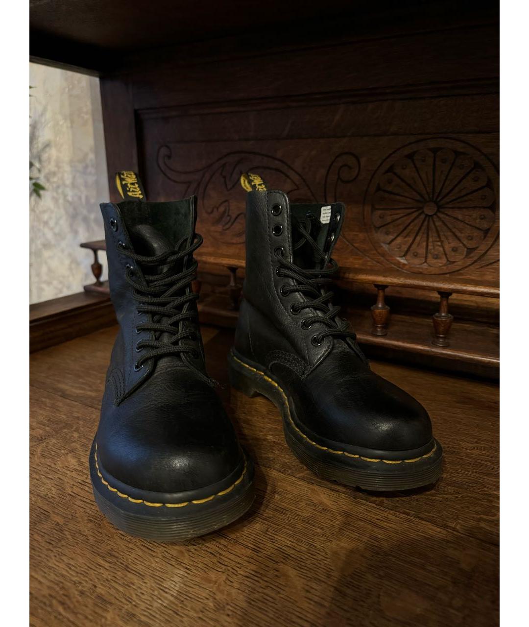 DR. MARTENS Черные кожаные ботинки, фото 2