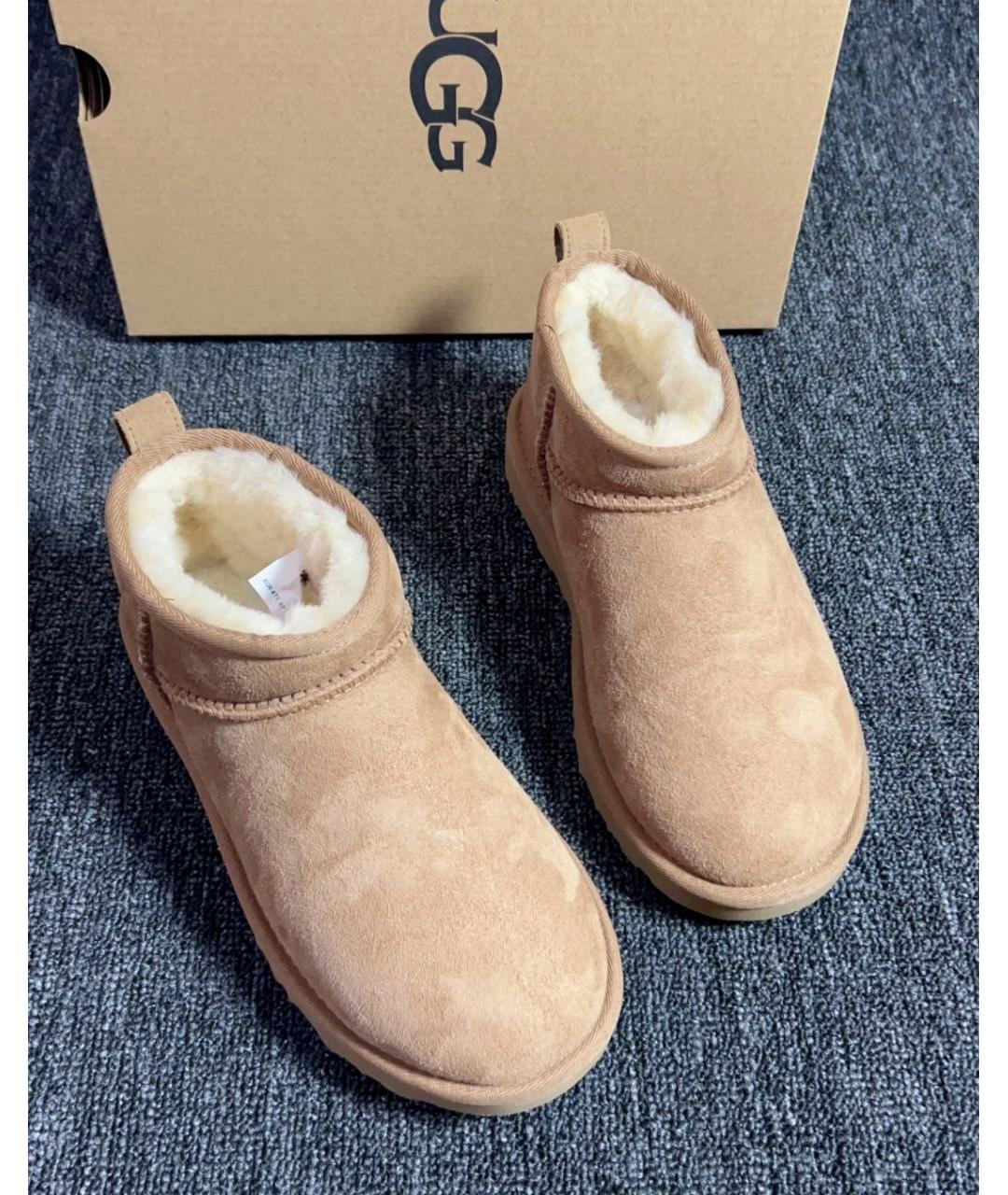 UGG AUSTRALIA Коричневые замшевые полусапоги, фото 3