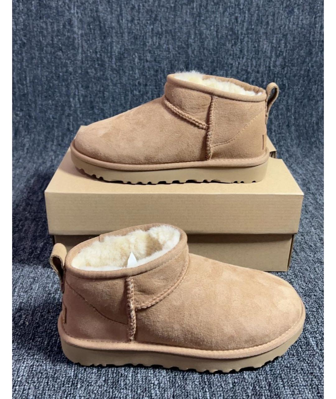 UGG AUSTRALIA Коричневые замшевые полусапоги, фото 2