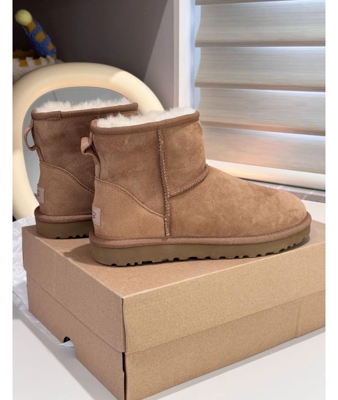 UGG AUSTRALIA Коричневые замшевые полусапоги, фото 4