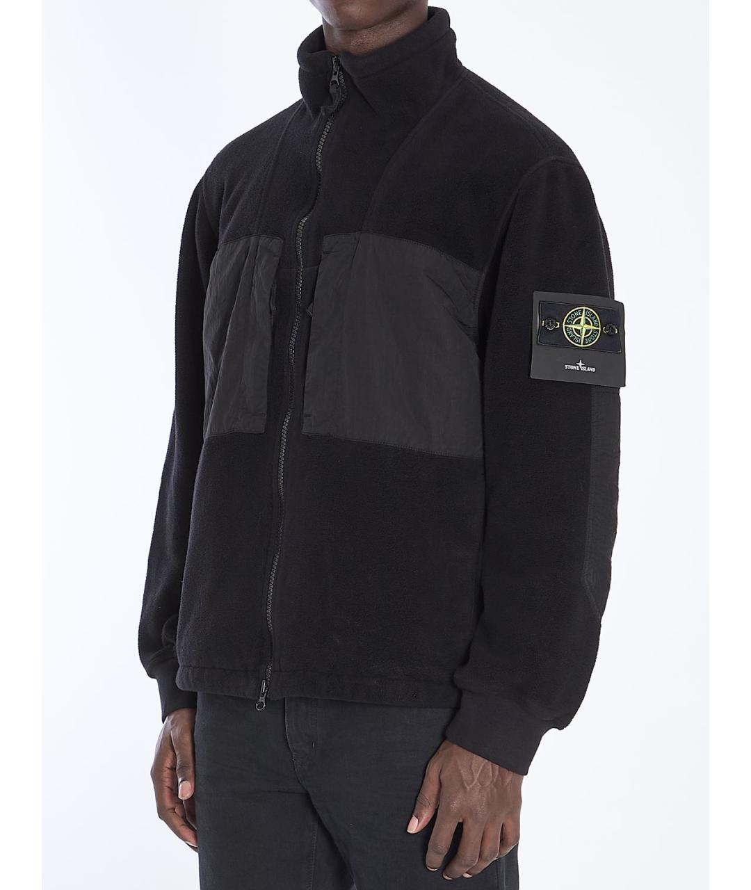 STONE ISLAND Черная полиамидовая куртка, фото 3