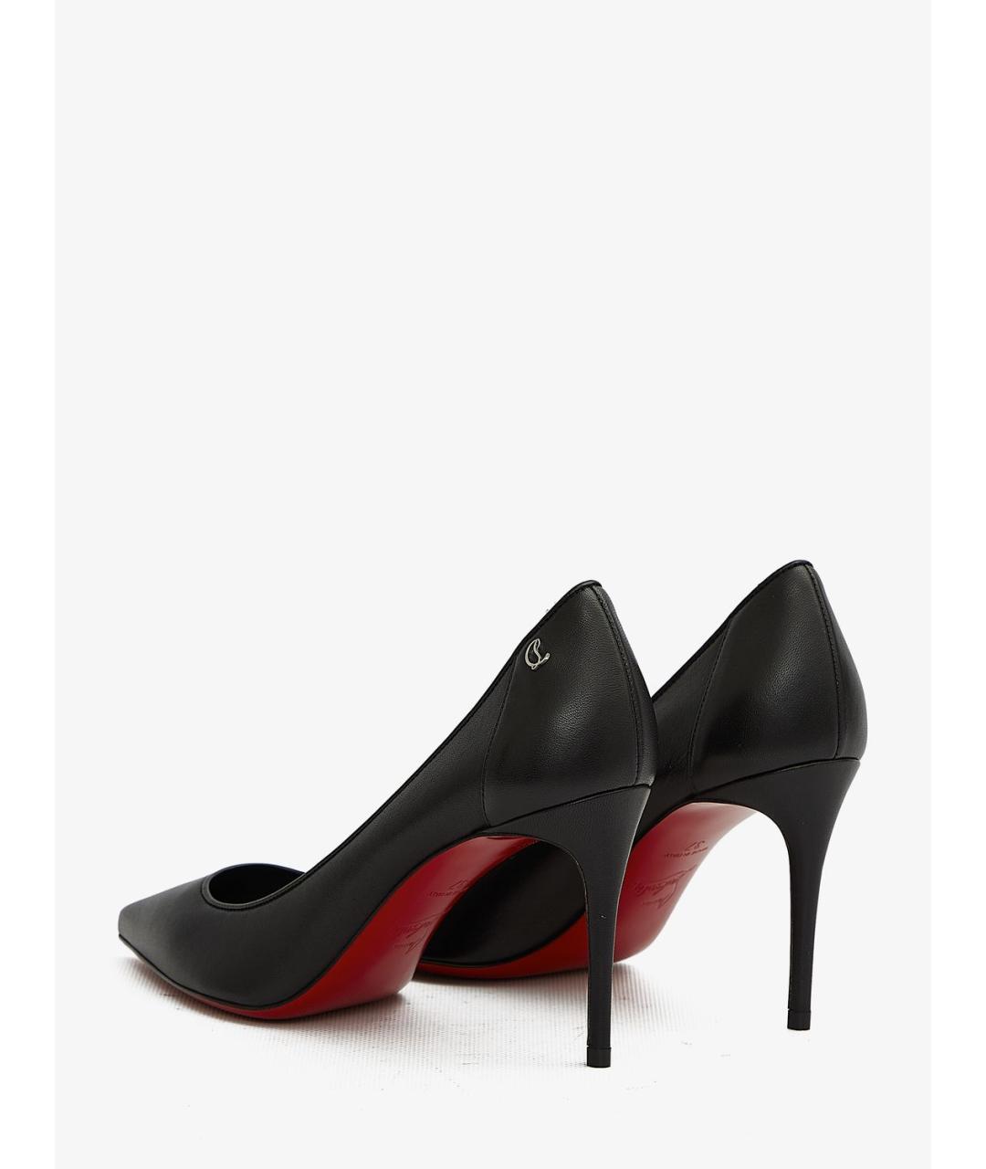 CHRISTIAN LOUBOUTIN Черные кожаные туфли, фото 5