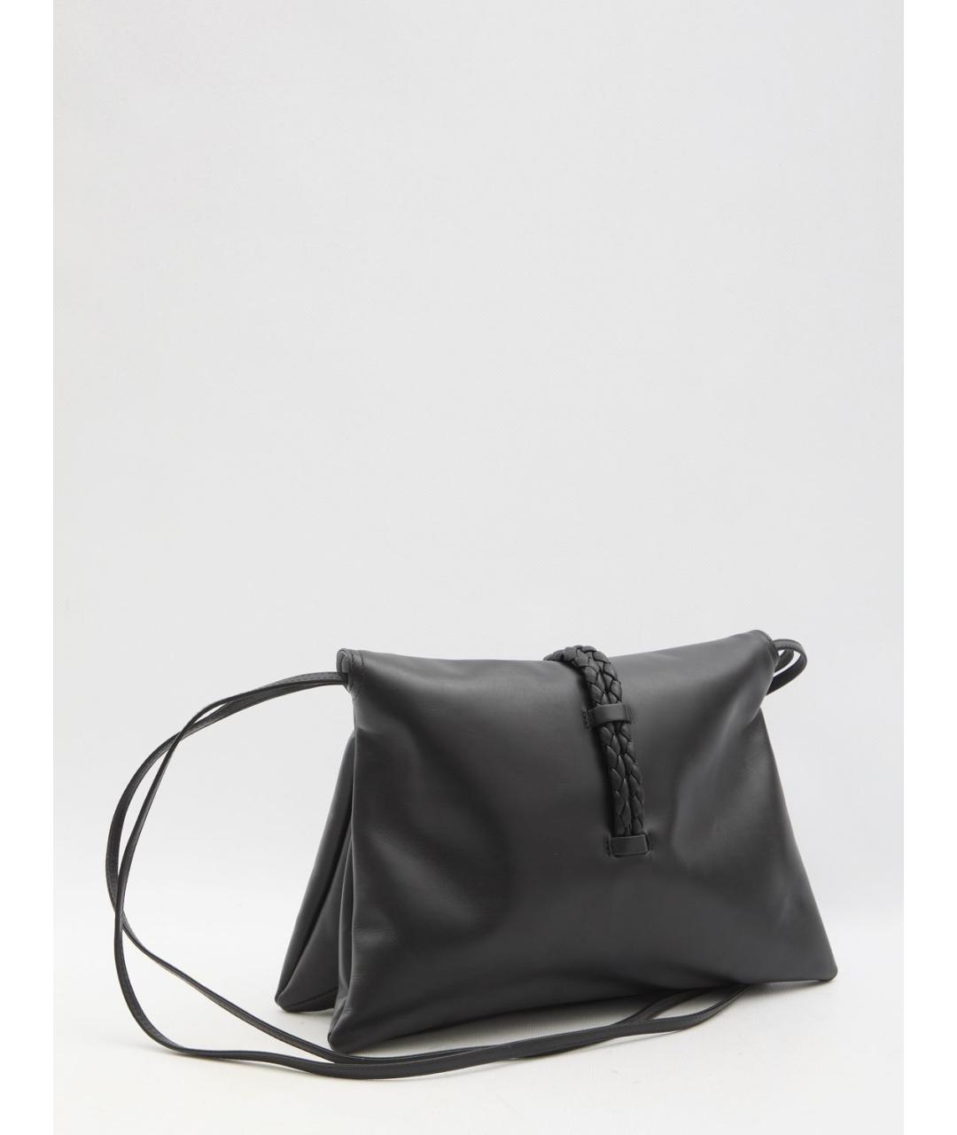 BOTTEGA VENETA Черная кожаная сумка через плечо, фото 2
