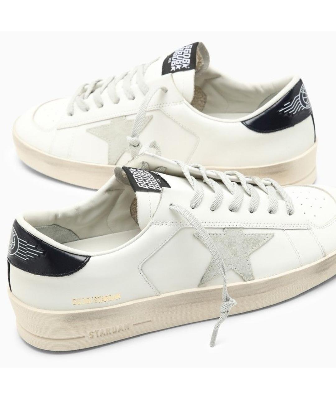 GOLDEN GOOSE DELUXE BRAND Белые кожаные низкие кроссовки / кеды, фото 5