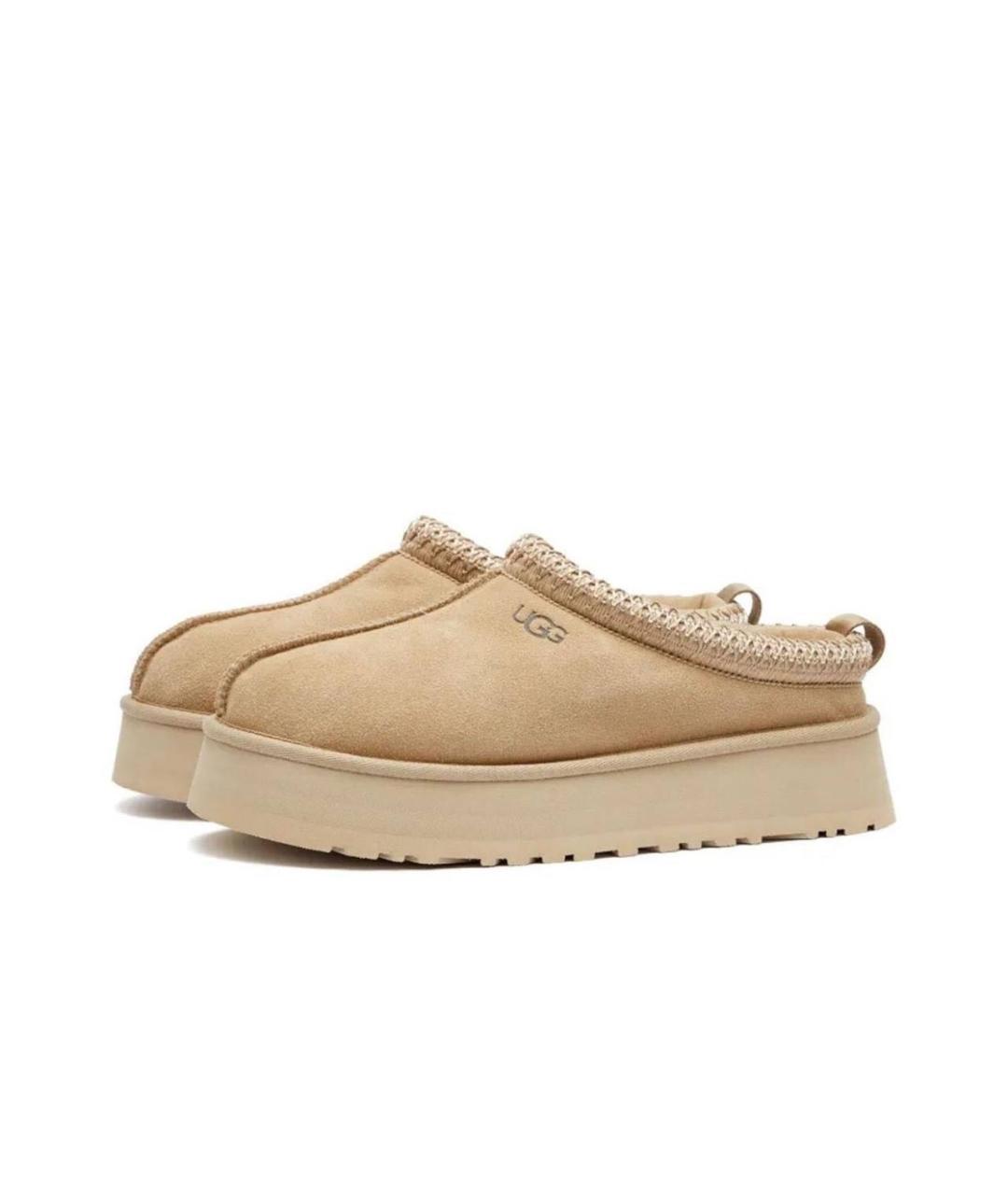 UGG AUSTRALIA Бежевые замшевые ботинки, фото 2